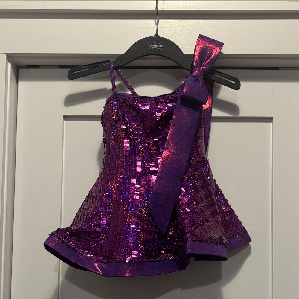 Revolution Shimmering Purple Kids Dance Costume
